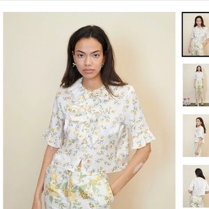 Sister Jane, Game Floral Ruffle Blouse, Brand New with Tags